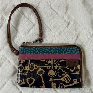 Fossil Multicolor Key Print Wristlet